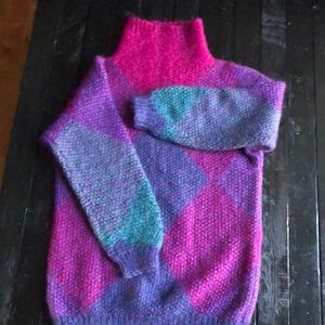 Linda Allard for Ellen Tracy Color block sweater Size Small